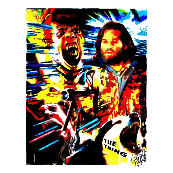 The Thing John Carpenter Kurt Russell Horror Film Poster Print Wall Art 18x24 - Picture 1 of 5
